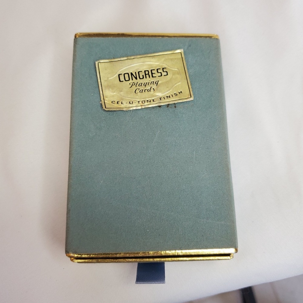 Vintage Congress‎ Cel-U-Tone Finish Pinochle Playing Cards  Deck